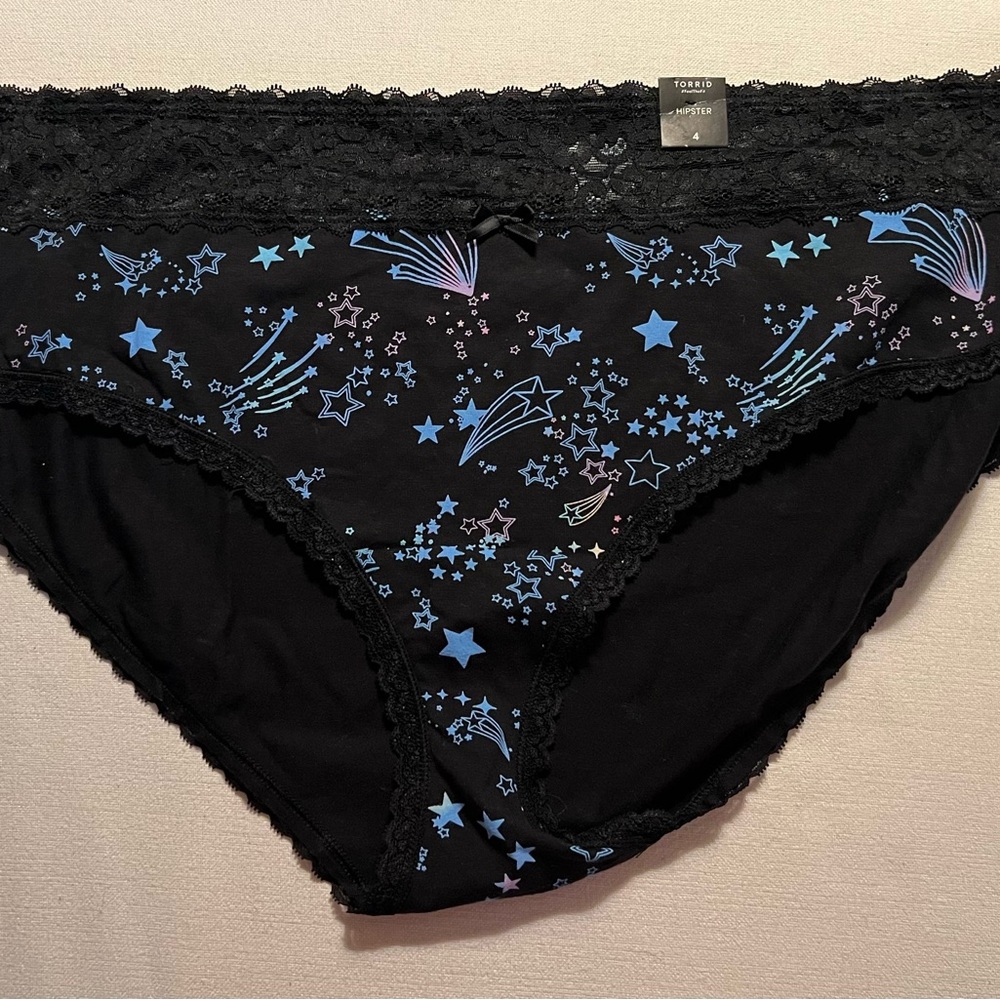 Torrid Black Celestial Lace Panty Hipsters